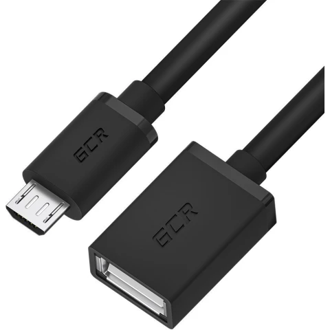 Переходник USB A (F) - microUSB B (M), 0.15м, Greenconnect GCR-53381