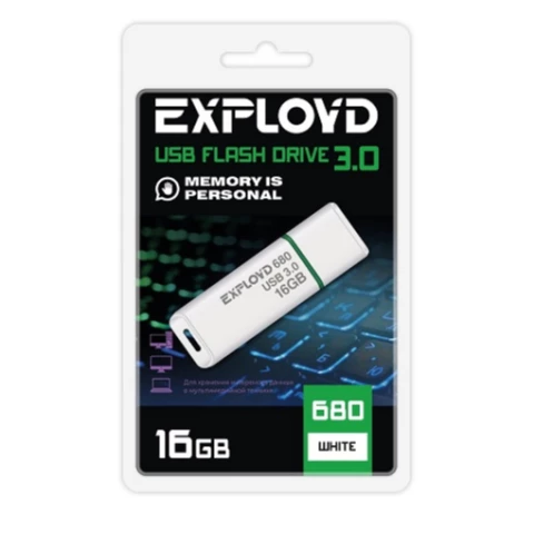 USB Flash накопитель 16Gb Exployd 680 White
