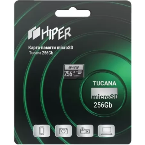 Карта памяти 256Gb MicroSD HIPER Tucana (HI-MSD256GU3)