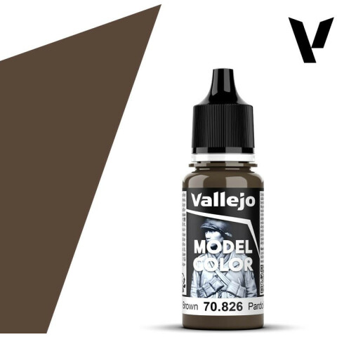 Краска Vallejo Model Color German Camouflage Med. Brown, 17 мл