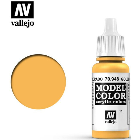 Краска Vallejo Model Color Golden Yellow, 17 мл
