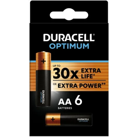 Батарейка Duracell Optimum (AA, 6 шт)