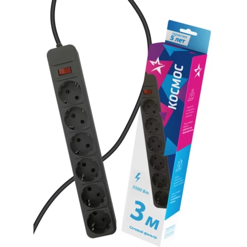 Сетевой фильтр КОСМОС FKsm3m-6g(B)16A