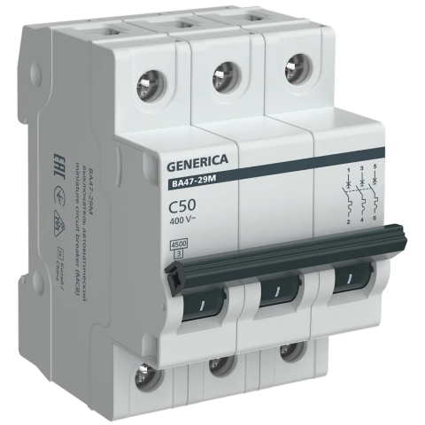Автоматический выключатель GENERICA MVA21-3-050-C-G