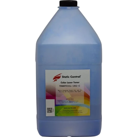 Тонер Static Control TRMPTCOL-1KG-C Cyan