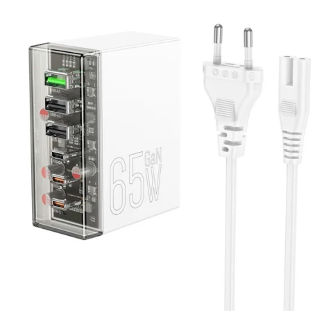 Сетевое зарядное устройство HOCO 65W GaN White