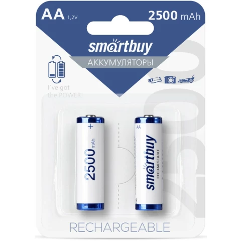 Аккумулятор SmartBuy AA/2BL (AA, NiMH, 2500mAh, 2 шт)