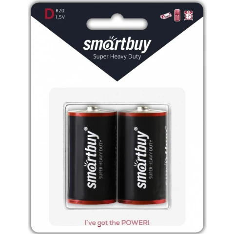 Батарейка SmartBuy R20/2B (2 шт)