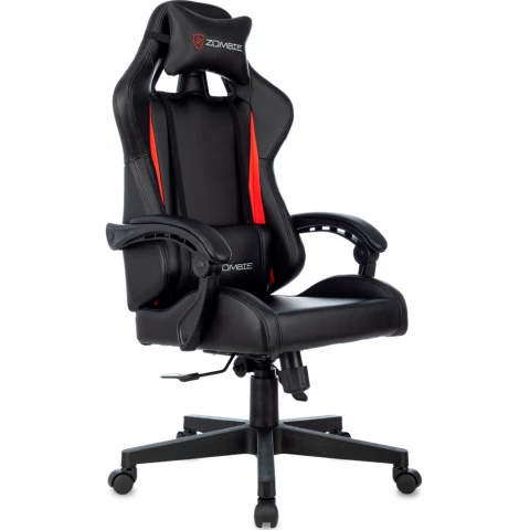 Игровое кресло Бюрократ Zombie Game Tetra Black/Red