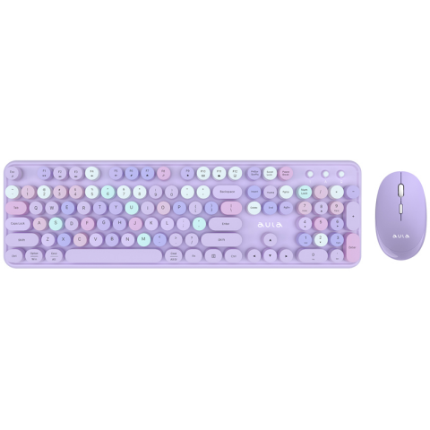 Клавиатура + мышь AULA AC306 Purple-Colorful