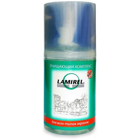 Fellowes LA-92002 Lamirel антибактериальный очищающий комплекс для экранов 200 мл. с салфеткой