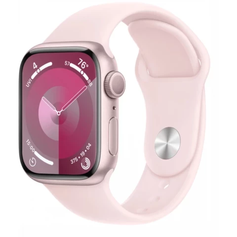 Умные часы Apple Watch Series 9 41mm Pink Aluminum Case with Light Pink Sport Band M/L (MR943ZP/A)