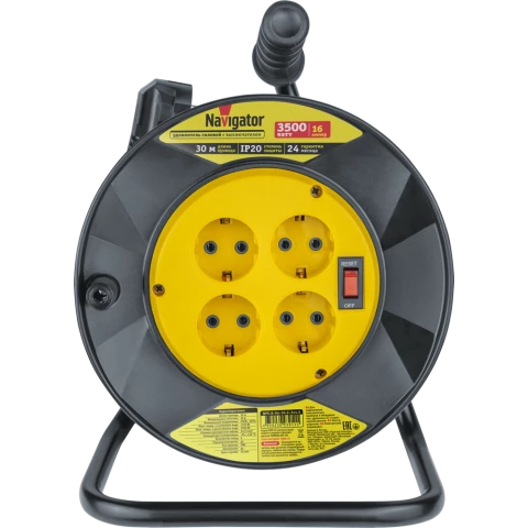 Силовой удлинитель Navigator NPE-R-04-30-E-3х1.5