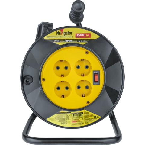 Силовой удлинитель Navigator NPE-R-04-40-E-3х1.5