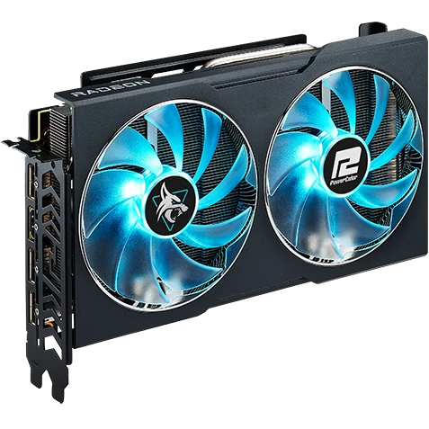 Видеокарта AMD Radeon RX 7600 XT PowerColor Hellhound 16Gb (RX7600XT 16G-L/OC)