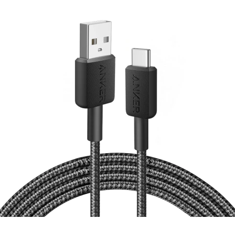 Кабель USB - USB Type-C, 0.9м, Anker 322 Black