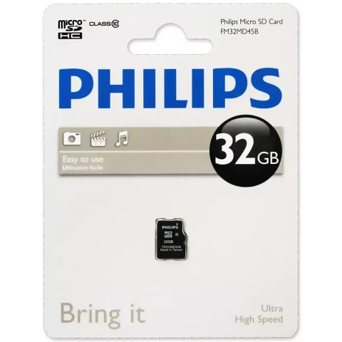 Карта памяти 32Gb MicroSD Philips (FM32MD45B/97)