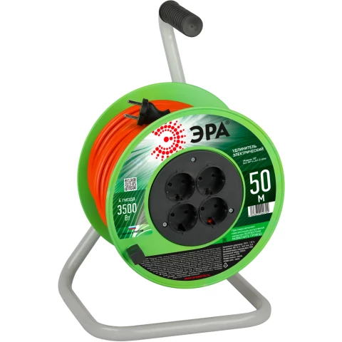 Удлинитель на катушке ЭРА RP-4-2x1.5-50m