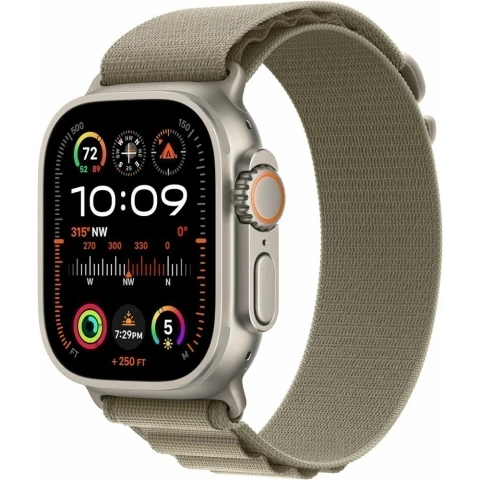 Умные часы Apple Watch Ultra 2 49mm Titanium Case with Olive Alpine Loop Large (MRF03LW/A)