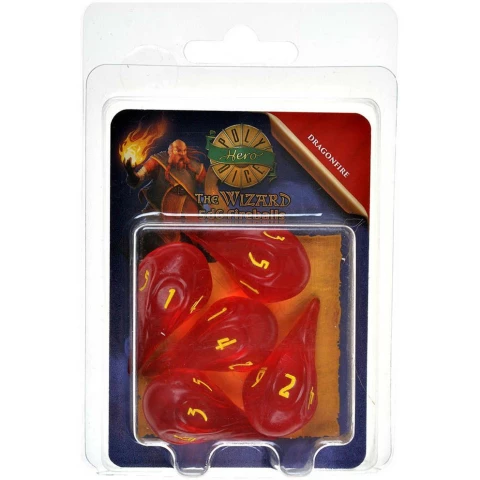 Набор кубиков Tabletop Tycoon PolyHero: Wizard 5d6 Fireballs Dragonfire