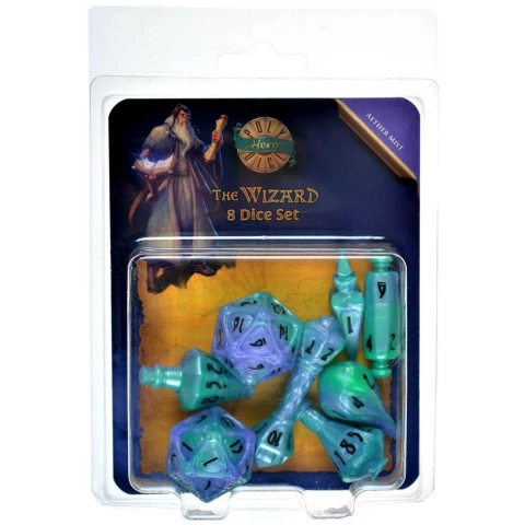 Набор кубиков Tabletop Tycoon PolyHero: Wizard 8 Dice Set Aether Mist