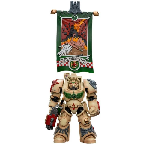 Фигурка JOYTOY Warhammer 40K Dark Angels Deathwing Ancient with Company Banner