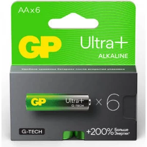 Батарейка GP 15A Ultra Plus Alkaline (AA, 6 шт.) (15AUPA21-2CRB6)