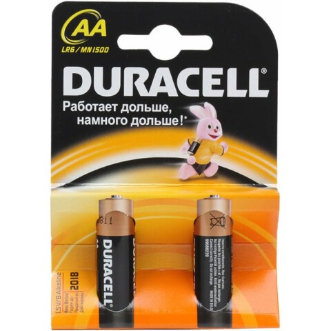 Батарейка Duracell Basic (AA, Alkaline, 2 шт)