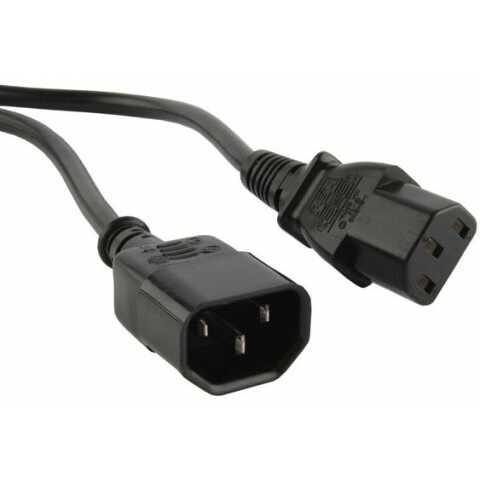 Кабель питания IEC-320-C13 - IEC-320-C14, 1м, Hyperline PWC-IEC13-IEC14-1.0-BK