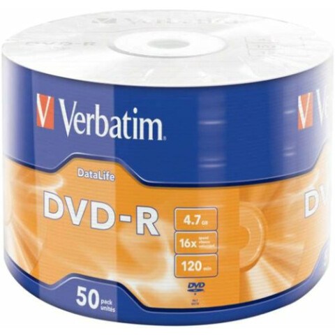 Диск DVD-R Verbatim 4.7Gb 16x (50шт) (43791)