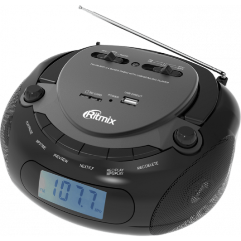 Аудиомагнитола Ritmix RBB-030BT Black