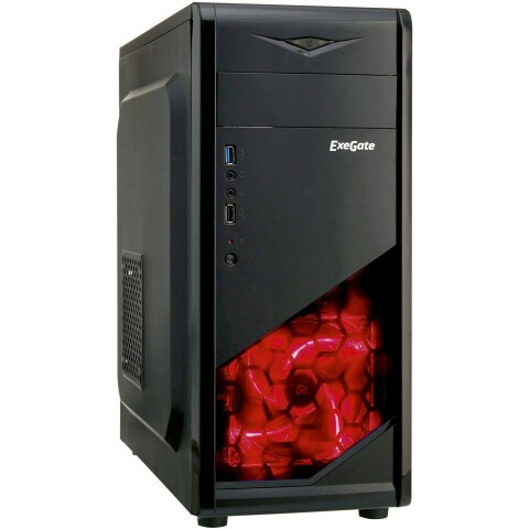 Корпус Exegate EVO-8207 700W Black/Red Light