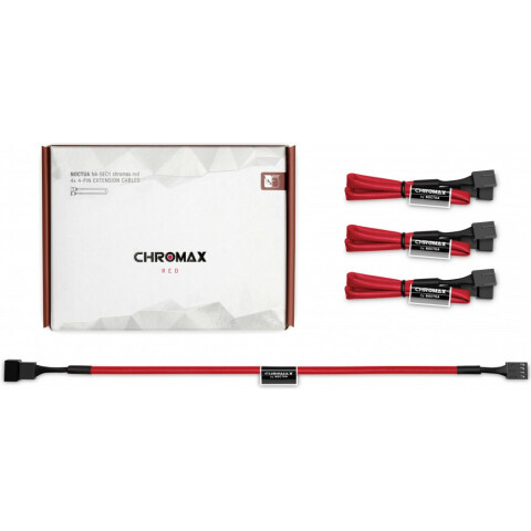 Удлинитель 4-pin PWM, Noctua NA-SEC1 Chromax Red, 4 шт