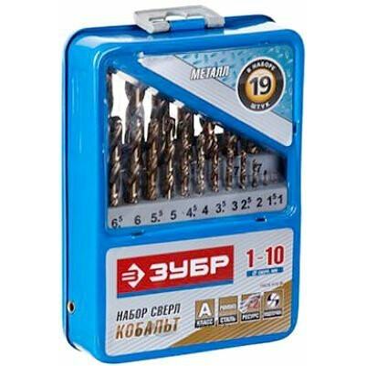 Набор свёрл ЗУБР 29626-H19-M