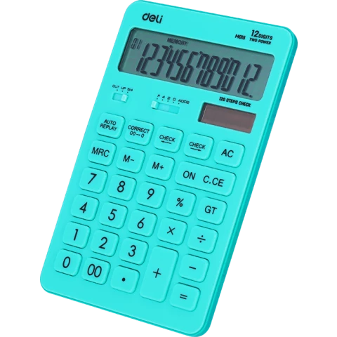 Калькулятор Deli EM01531 Cyan