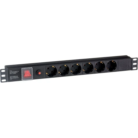 Блок розеток Exegate PDU-19H605 Al-6S-C14-SW-O