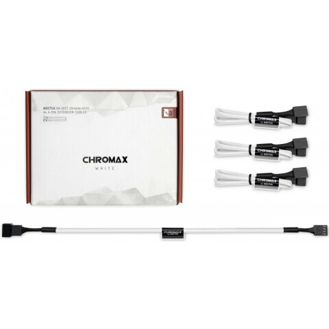 Удлинитель 4-pin PWM, Noctua NA-SEC1 Chromax White, 4 шт