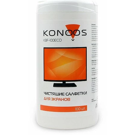 Салфетки Konoos KBF-100ECO для ЖК-экрана, 100шт