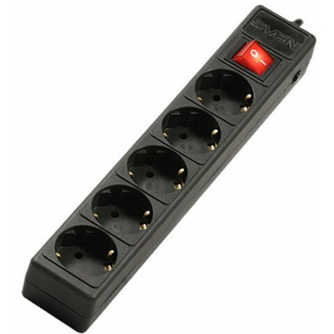 Сетевой фильтр Sven Optima Base Black 5 розеток 5м