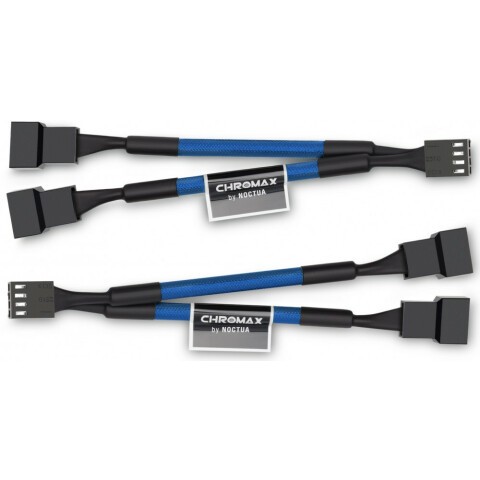 Разветвитель 4-pin - 2x 4-pin PWM, Noctua NA-SYC1 Chromax Blue, 3 шт.