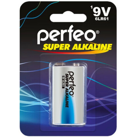 Батарейка Perfeo 6LR61/1BL Super Alkaline (1 шт)