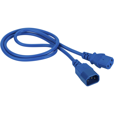 Кабель питания IEC-320-C13 - IEC-320-C14, 1.8м, Lanmaster LAN-PP13/14-1.8-BL