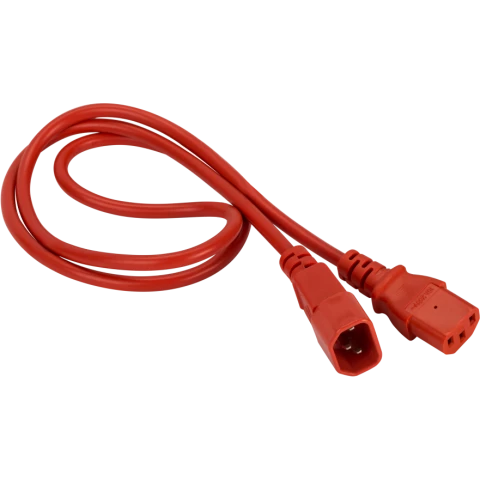 Кабель питания IEC-320-C13 - IEC-320-C14, 3м, Lanmaster LAN-PP13/14-3.0-RD