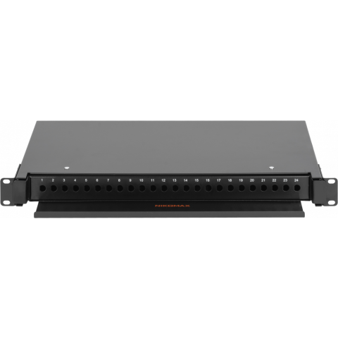 Оптический кросс NIKOMAX NMF-RP24FC-TS-P-1U-BK