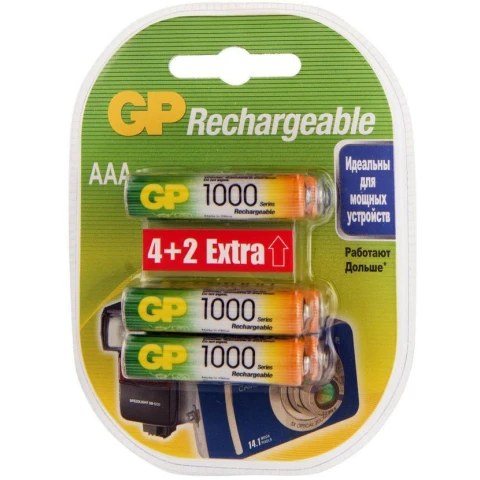 Аккумулятор GP (AAA, 1000mAh, 6 шт)