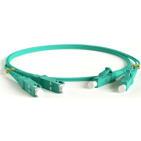 Патч-корд Hyperline FC-D2-503-LC/PR-SC/PR-H-15M-LSZH-AQ, 15м