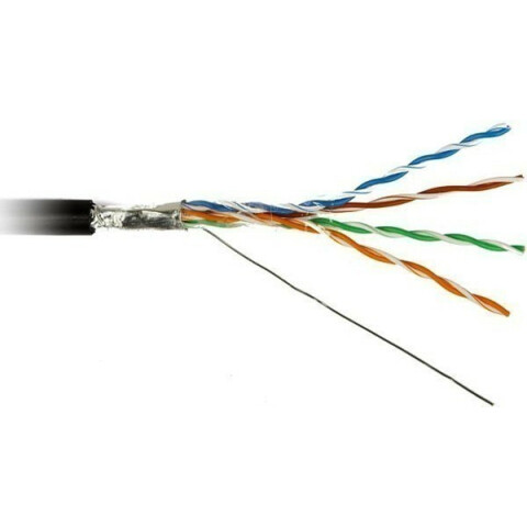 Бухта Hyperline FUTP4-C5E-S24-OUT-PE-BK-500 (FTP4-C5E-SOLID-OUTDOOR-40-500), 500м