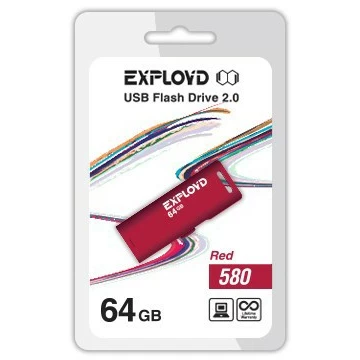 USB Flash накопитель 64Gb Exployd 580 Red