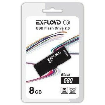 USB Flash накопитель 8Gb Exployd 580 Black