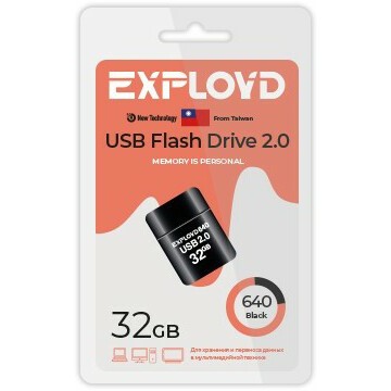 USB Flash накопитель 32Gb Exployd 640 Black